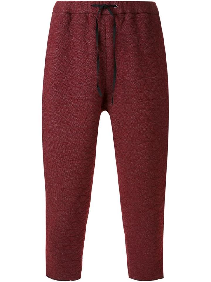 Aganovich Drop Crotch Trousers, Men's, Size: 48, Red, Wool