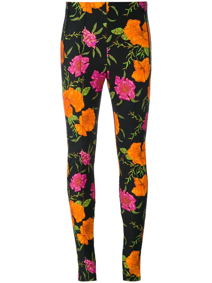 Balenciaga - Floral Print Skinny Trousers - Men - Polyamide/spandex/elastane - S, Black, Polyamide/spandex/elastane