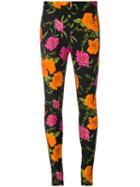 Balenciaga - Floral Print Skinny Trousers - Men - Polyamide/spandex/elastane - S, Black, Polyamide/spandex/elastane