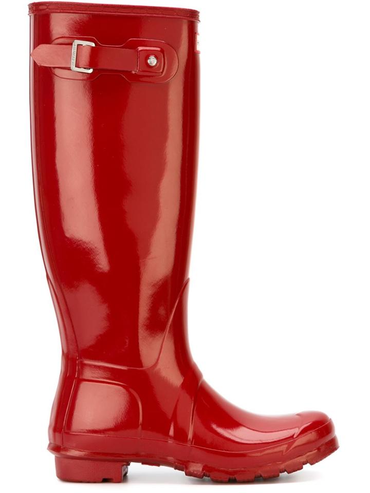 Hunter Original Tall Gloss Boots - Red