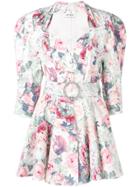 Attico Floral 80's Style Dress - Pink
