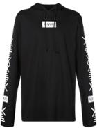 Newams X Sleeve Hoodie - Black