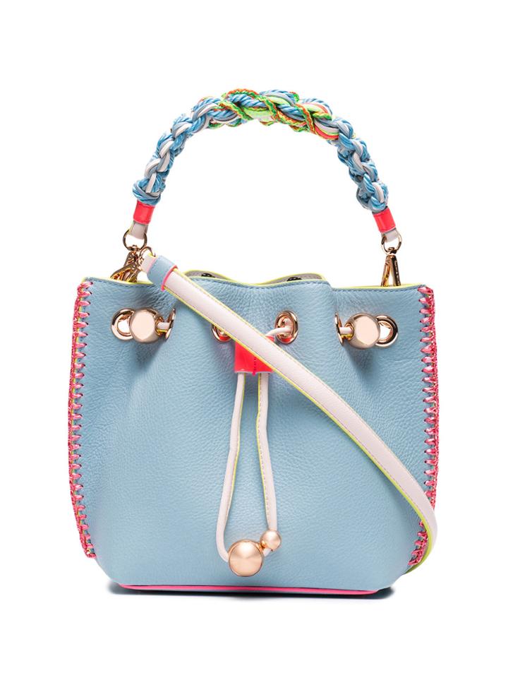 Sophia Webster Blue Leather Romy Bucket Bag