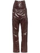Diesel Red Tag Coated Straight Leg Cotton Blend Jeans - Brown