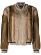 Cara Mila Fur Bomber Jacket - Brown