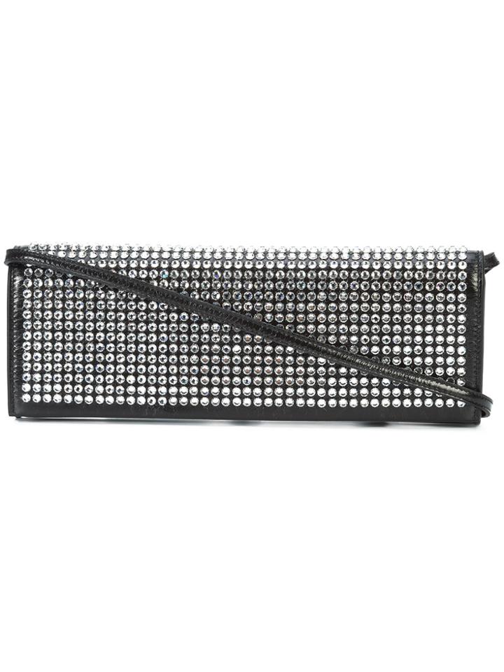 Saint Laurent Jewelled Baguette Clutch Bag - Black