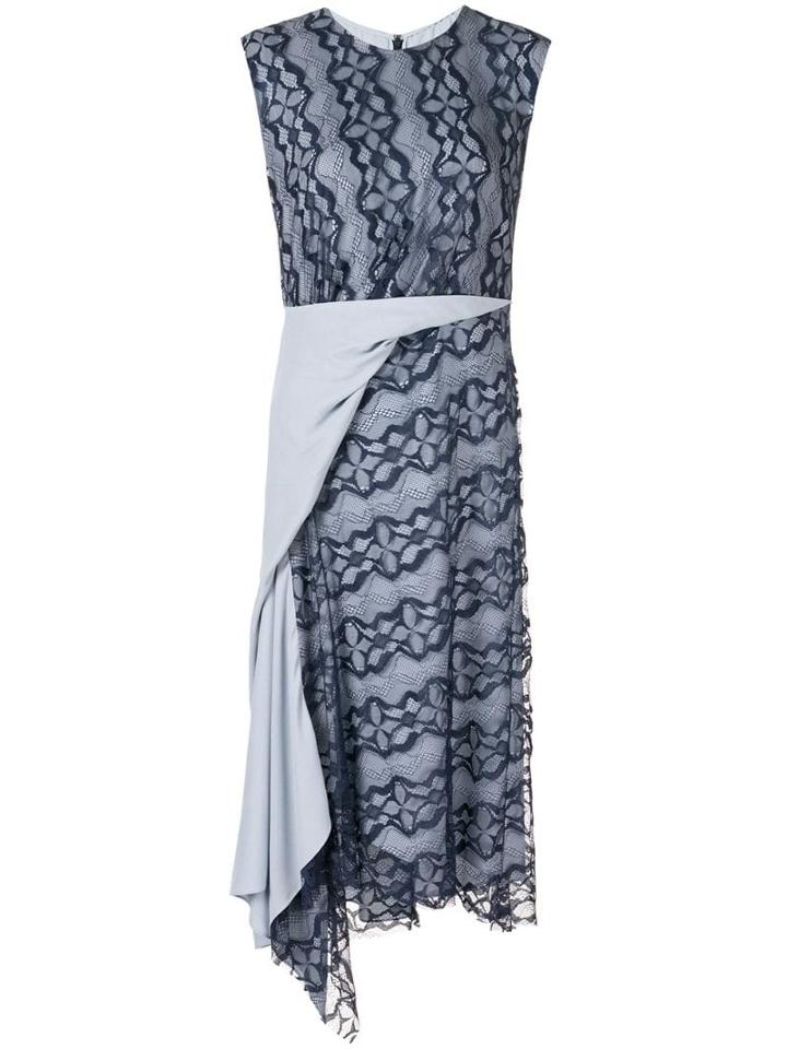 Sies Marjan Draped Panel Lace Dress - Blue
