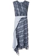 Sies Marjan Draped Panel Lace Dress - Blue