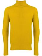 Drumohr Roll-neck Fitted Sweater - Yellow & Orange