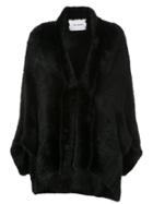 Yves Salomon Mid-length Coat - Black