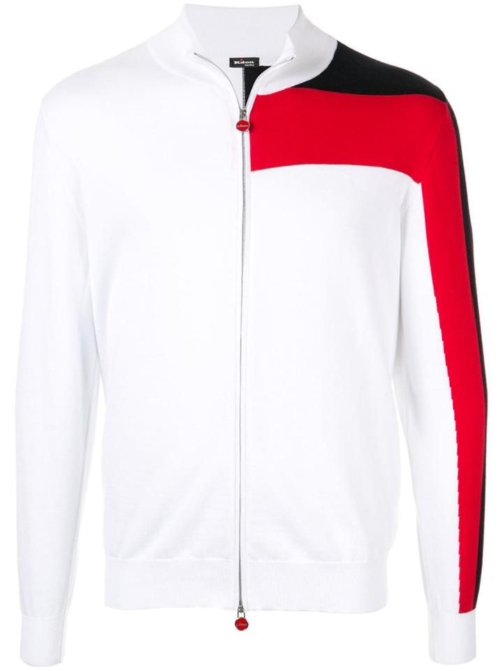 Kiton Striped Tracksuit Top - White