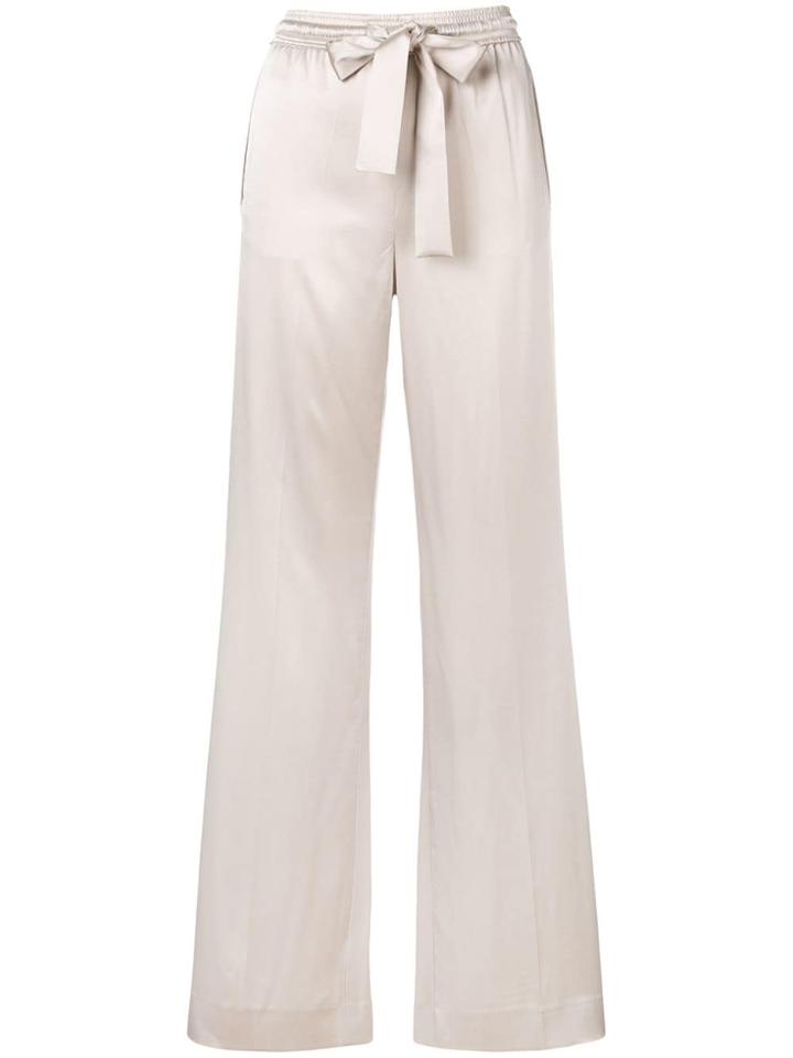 Dorothee Schumacher Tie Waist Flared Trousers - Neutrals