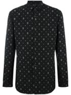 Just Cavalli Geometric Print Shirt, Men's, Size: 50, Black, Cotton/polyester
