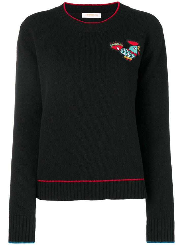 La Doublej Badge Detail Sweater - Black