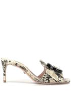 Schutz Snake-effect Buckle Mules - Black