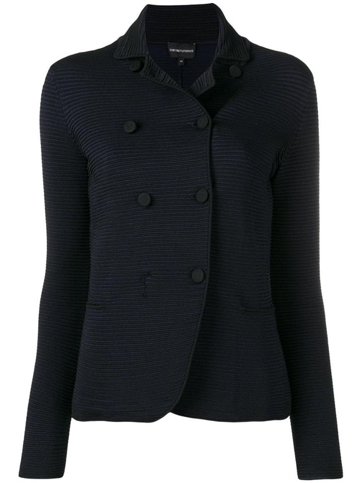 Emporio Armani Ribbed Blazer - Blue