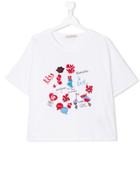Miss Blumarine Teen Multi-print T-shirt - White