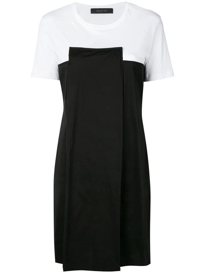 Federica Tosi Two-tone T-shirt Dress - Black