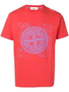 Stone Island Graphic Logo Printed T-shirt - Red
