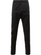 Balmain Dropped Crotch Tapered Trousers, Men's, Size: 48, Black, Cotton/polyurethane