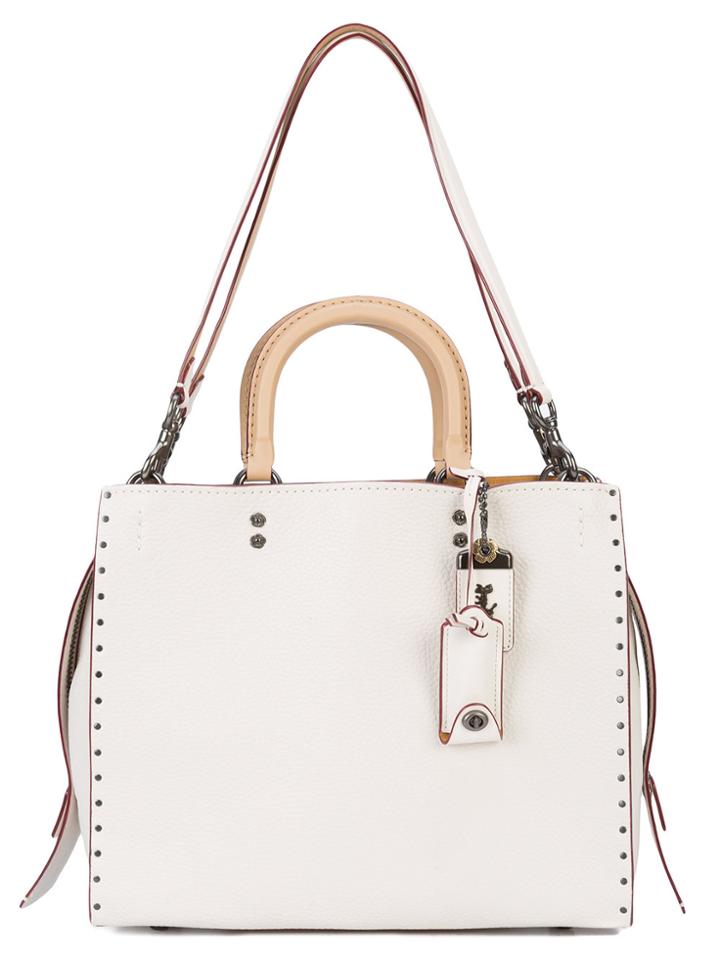 Coach Border Rivets Rogue Tote - White