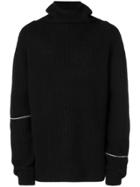 Lost & Found Rooms Ribbed Roll Neck Sweater - Black