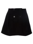 Maison Kitsuné A-line Skirt, Women's, Size: 38, Black, Cotton/polyester