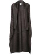 Issey Miyake Vintage Long-sleeve Pleated Cardigan - Grey