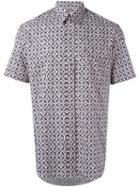Maison Margiela - Pattern Short Sleeve Shirt - Men - Cotton - 39, Blue, Cotton