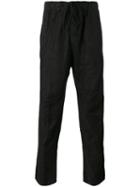 Andrea Ya'aqov Classic Straight Trousers, Men's, Size: Medium, Black, Linen/flax