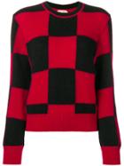 No21 Checked Sweater - Red