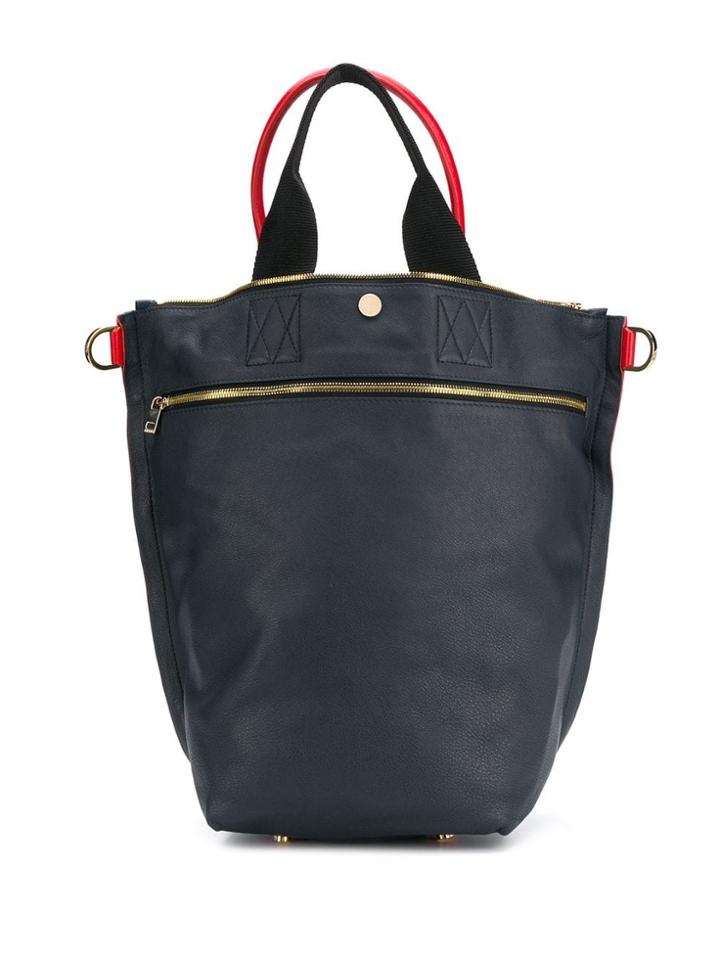 Sacai Metallic Zip Tote - Blue