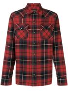 Overcome Check Pattern Shirt - Red