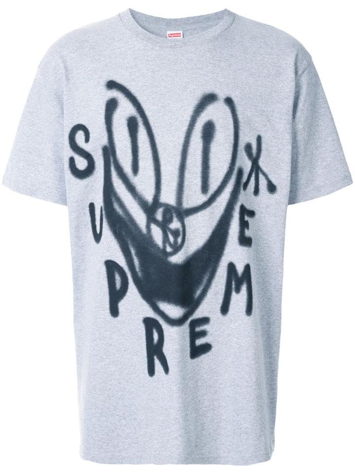 Supreme Graffiti-print T-shirt - Grey