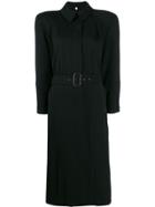 Valentino Pre-owned 1980's Belted Midi Coat - Black