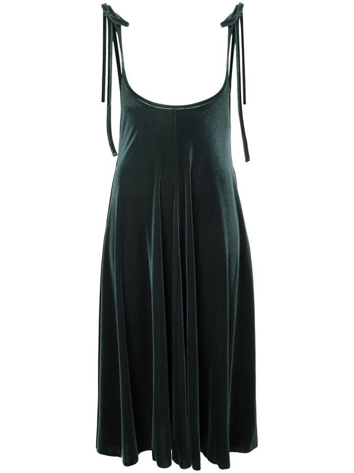 G.v.g.v. Velour Bow Knot Dress - Green