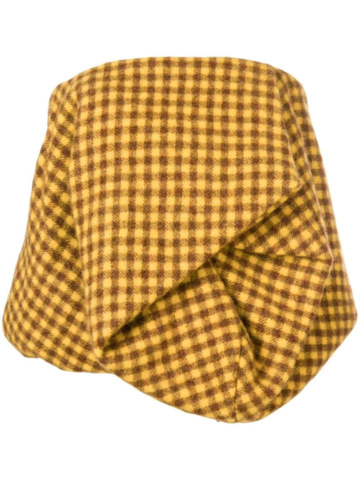 Rick Owens Checked Strapless Top - Yellow & Orange