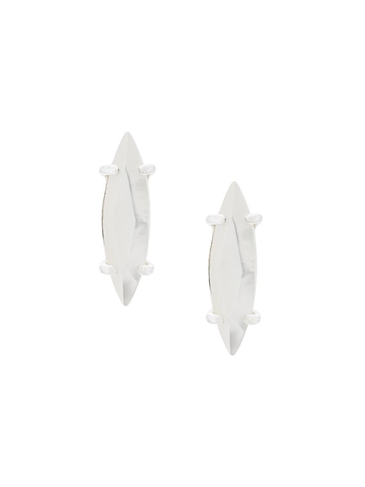 Wouters & Hendrix Technofossils Mother Of Pearl Earrings - White