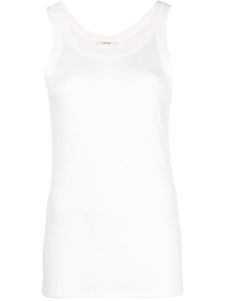 The Row Round Neck Tank Top - White