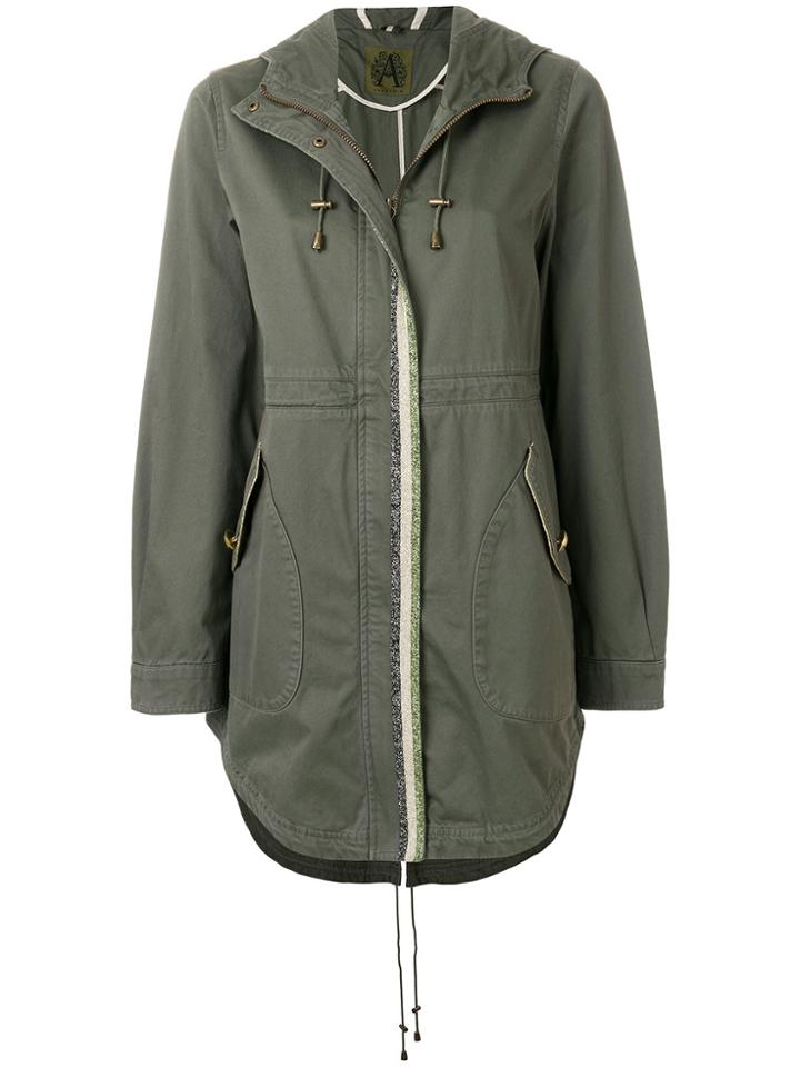 Alessandra Chamonix Glitter Detail Parka Coat - Green