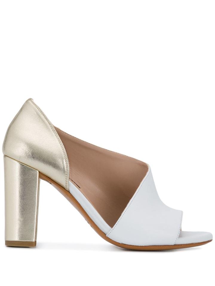 Albano Open-toe Pumps - White