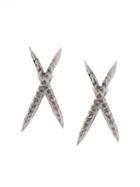 Alan Crocetti Studded Spike Earrings - Silver