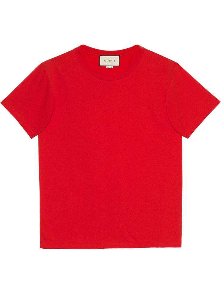 Gucci Gucci Stamp Cotton T-shirt - Red