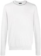 Ps Paul Smith Contrast-trim Sweater - Grey