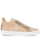 Mm6 Maison Margiela Snakeskin Effect Sneakers, Women's, Size: 37.5, Nude/neutrals, Rubber/leather/suede/leather