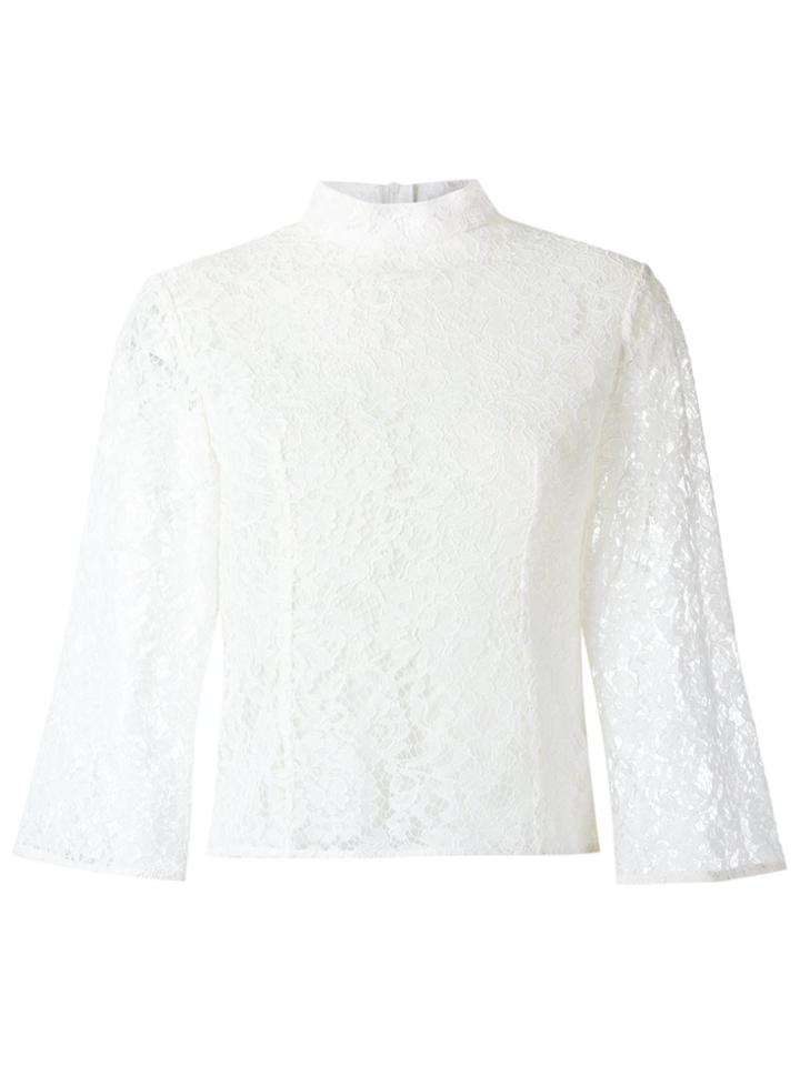 Martha Medeiros Lace Blouse - White