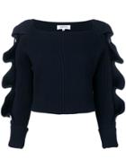 Enföld Cropped Ruffled Sweater - Blue
