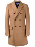Junya Watanabe Comme Des Garçons Man Peaked Lapel Coat, Men's, Size: Large, Brown, Wool/cashmere/polyester/rayon