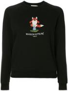 Maison Kitsuné Fox Embroidered Sweatshirt - Black