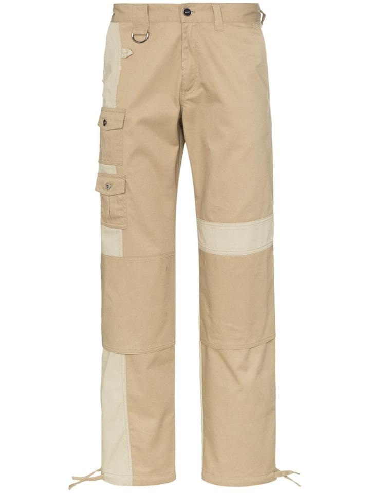 Jacquemus Utility Pocket Patch Detail Wide Leg Trousers - Neutrals